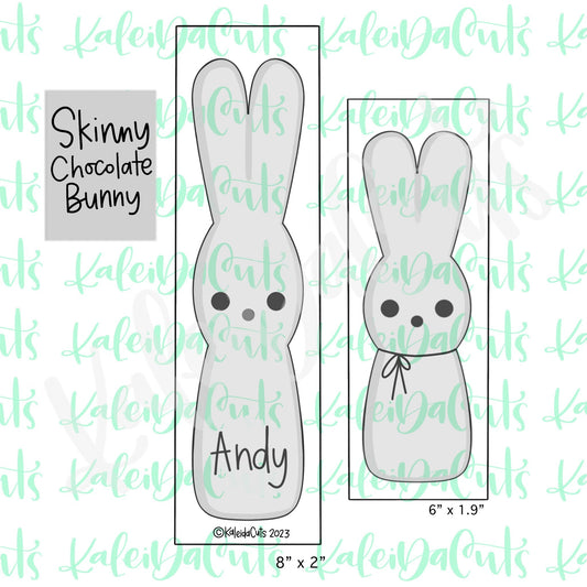 Skinny Chocolate Bunny Cookie Cutter
