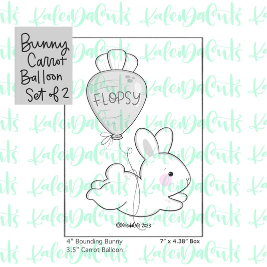 Bunny Carrot Balloon Set of 2 Cookie Cutters