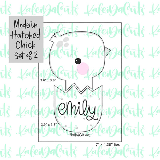 Modern Hatched Chick Set of 2 Cookie Cutters