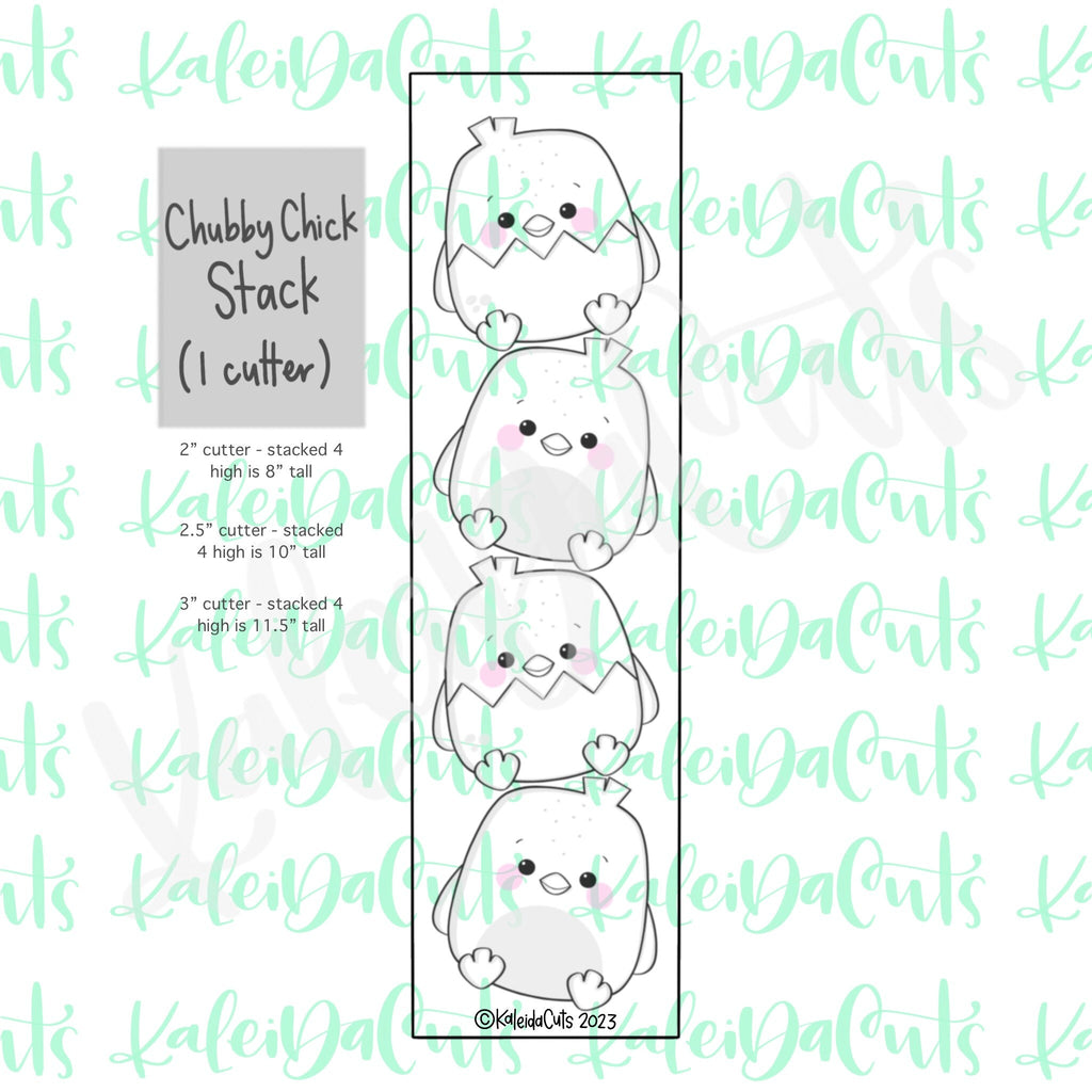 Chubby Chick Stack Cookie Cutter KaleidaCuts