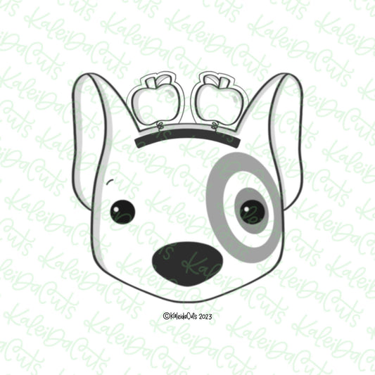 Bull Terrier Apple Headband Cookie Cutter