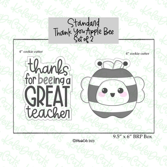 Thank You Apple Bee Set of 2 Cookie Cutters