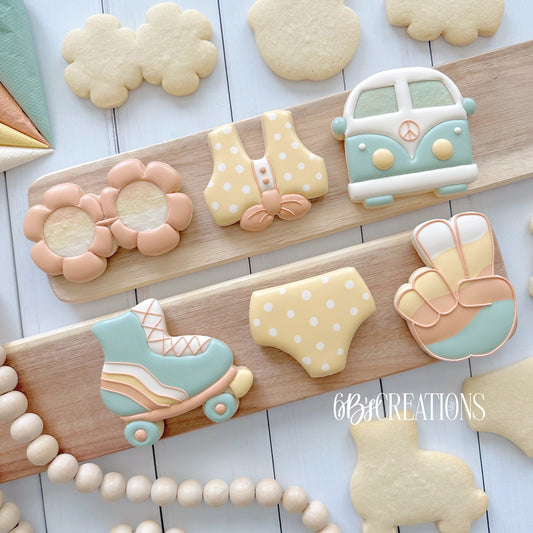 6 B's Creations (Teaching Partners) Groovy Summer Set of 6 Cookie Cutters