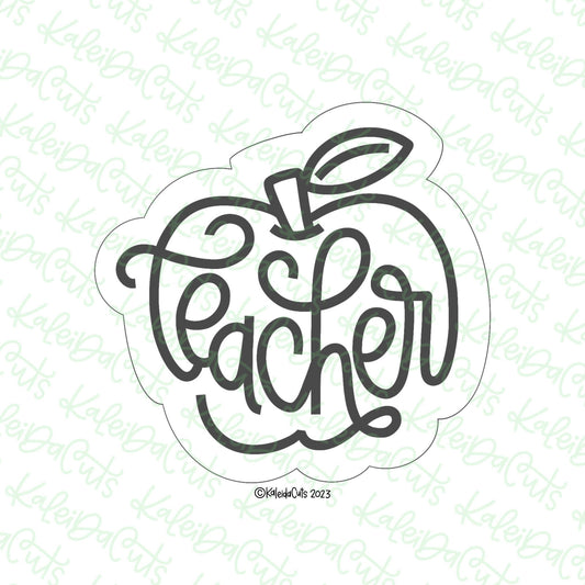 Teacher Lettered Apple Cookie Cutter