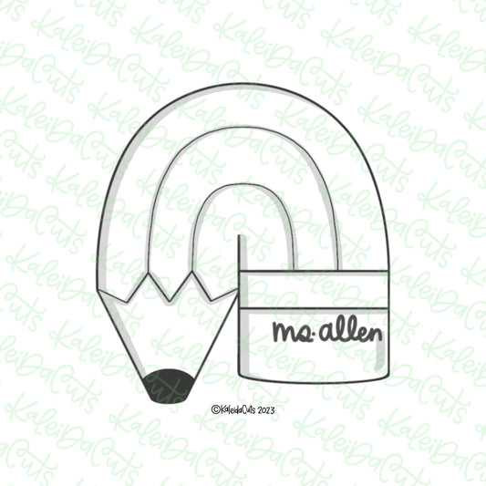 Pencil Rainbow Cookie Cutter