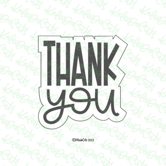 Thank You Font Cookie Cutter