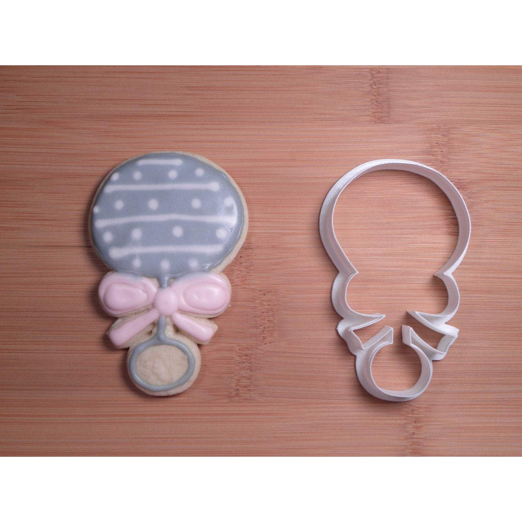 Baby Rattle with Bow Cookie Cutter