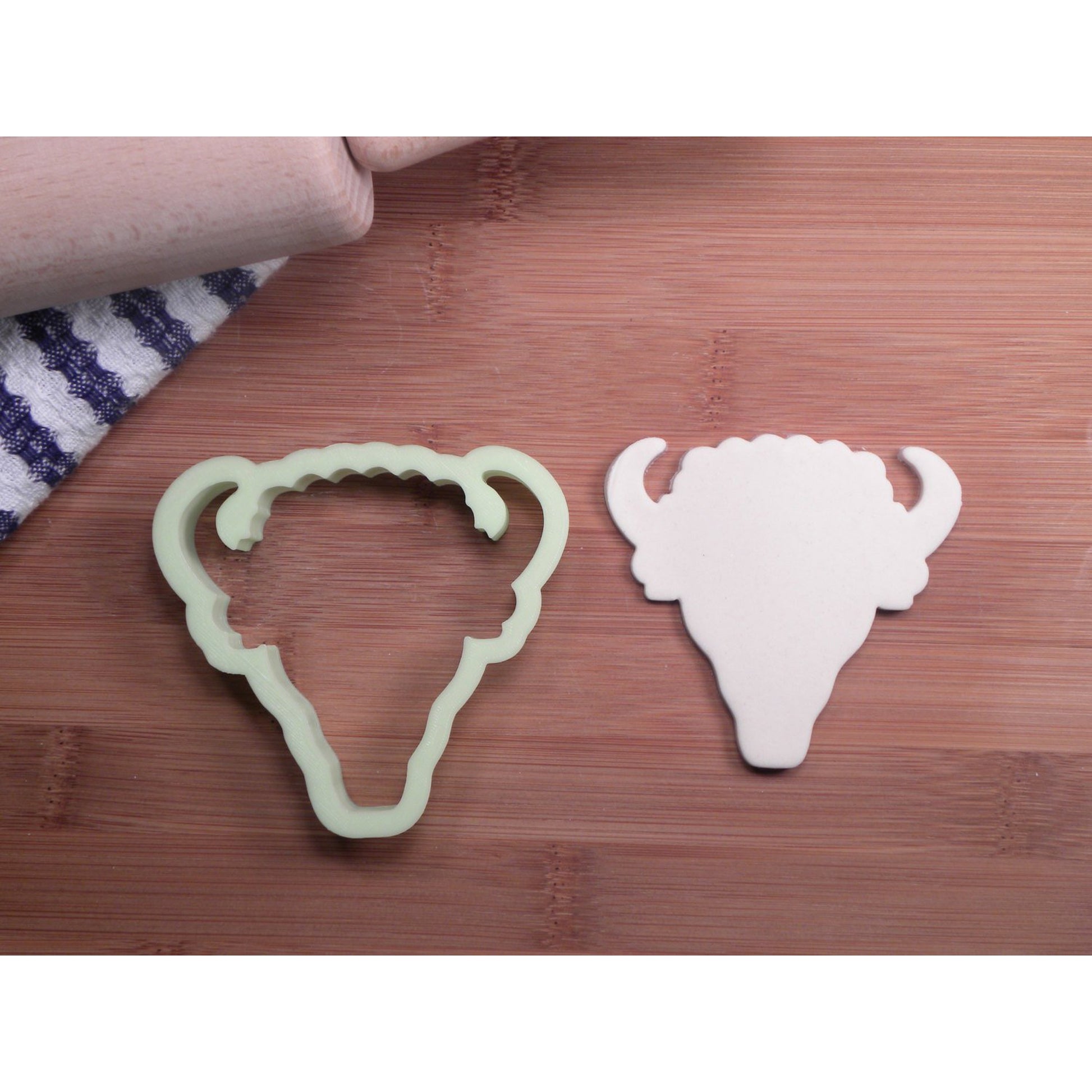 Cow Skull with Flower Crown Cookie Cutter