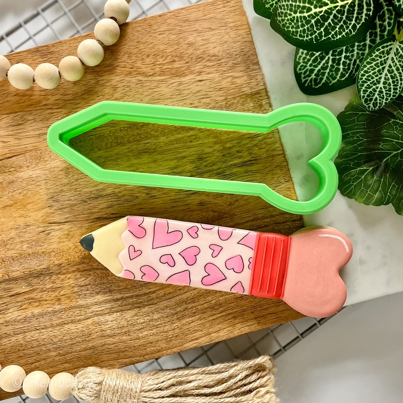 Skinny Heart Pencil Cookie Cutter