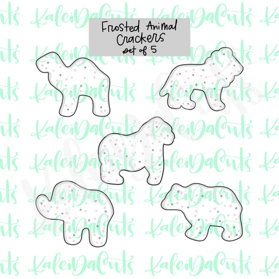 Frosted Animal Cracker Cookie Cutter Set of 5