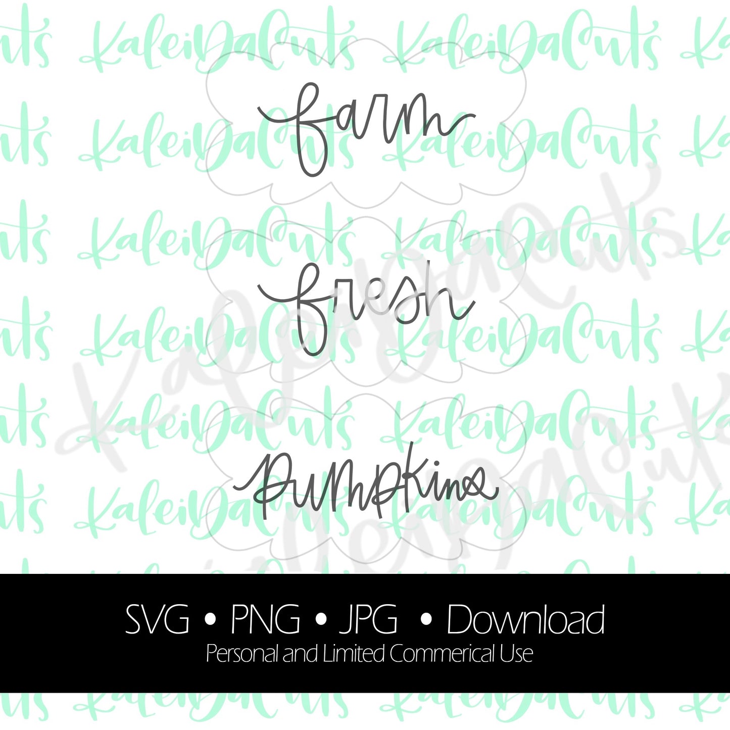 Farm Fresh Pumpkins Lettering. Digital Download. SVG.