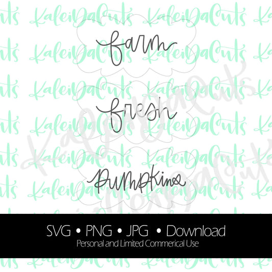 Farm Fresh Pumpkins Lettering. Digital Download. SVG.