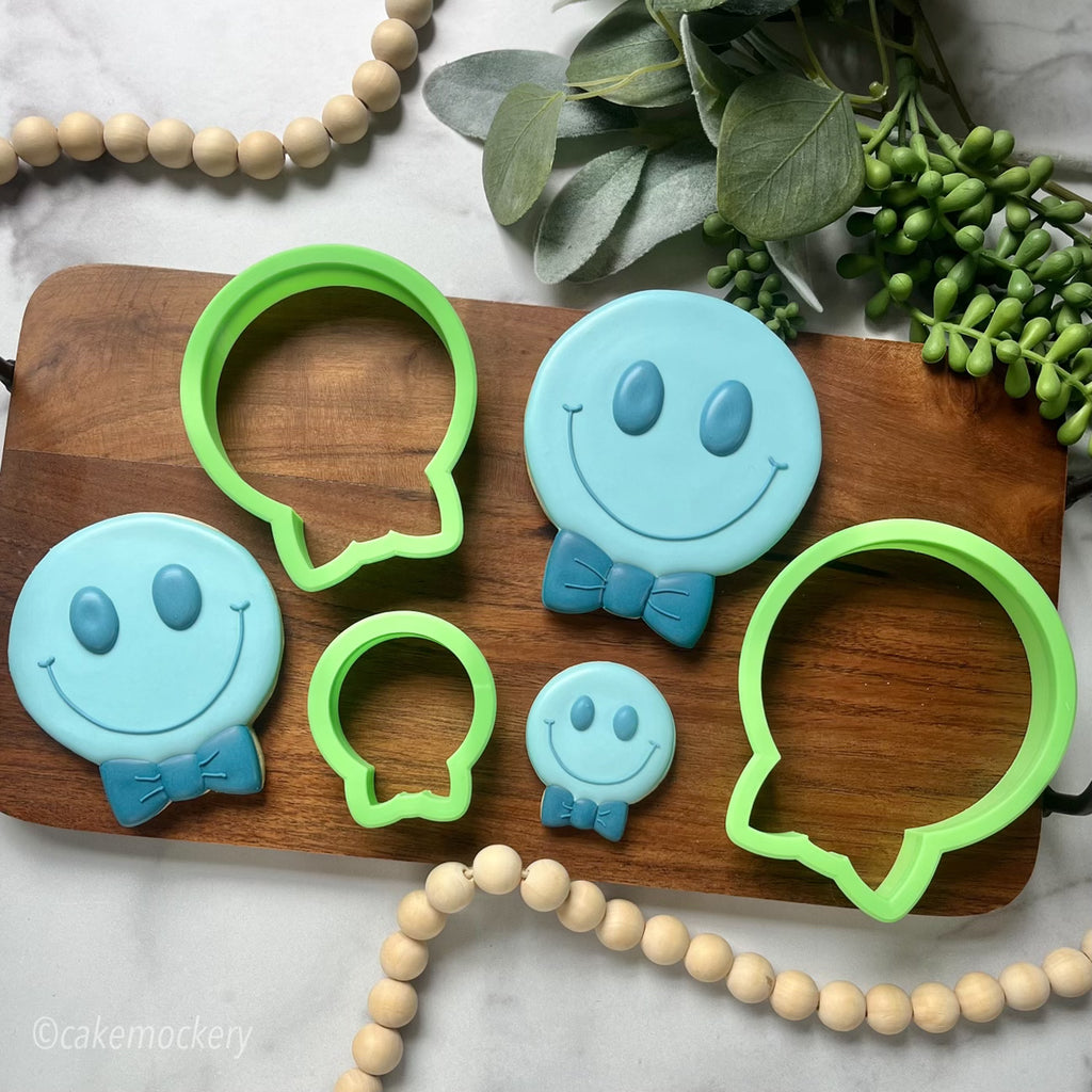Smiley Face Bowtie Cookie Cutter