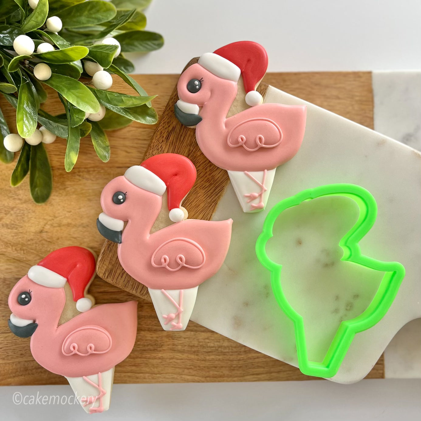 Santa Flamingo Cookie Cutter