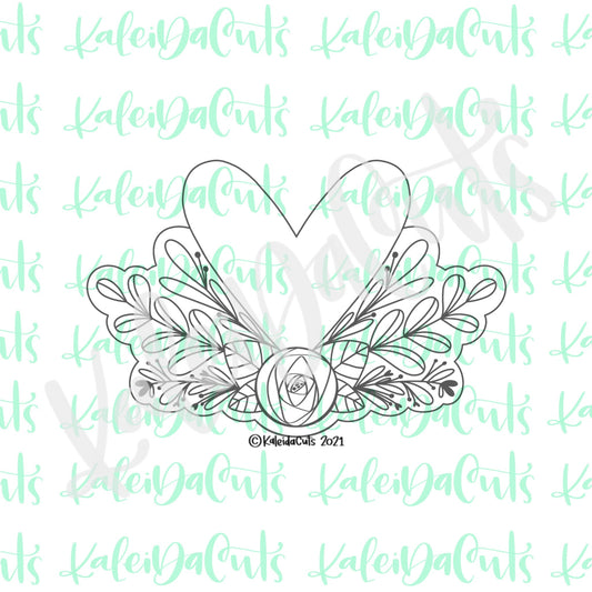 Floral Heart 3 Cookie Cutter
