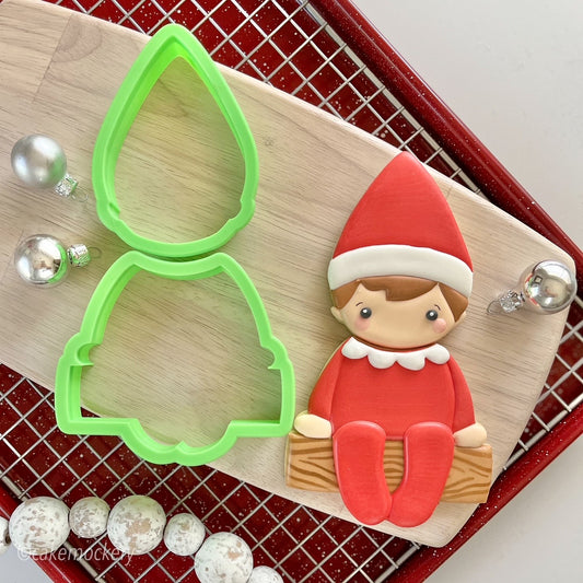 Sitting Elf Set of 3 Cookie Cutters