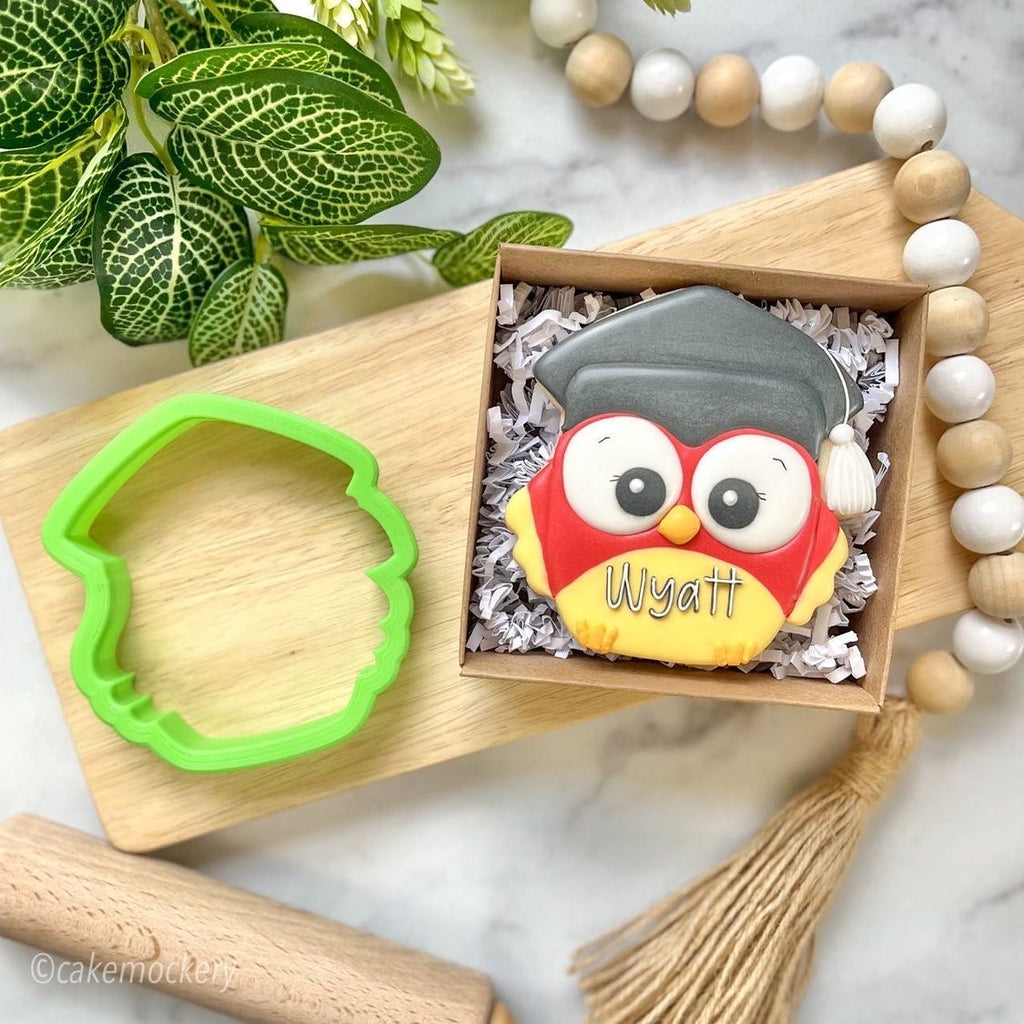 Chubby Grad Owl Cookie Cutter