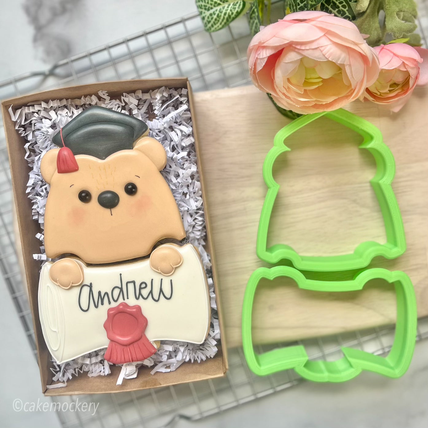 Grad Bear Diploma Set of 2 Cookie Cutters