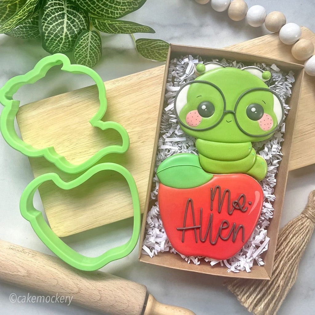 Nerdy Book Worm Set of 2 Cookie Cutters