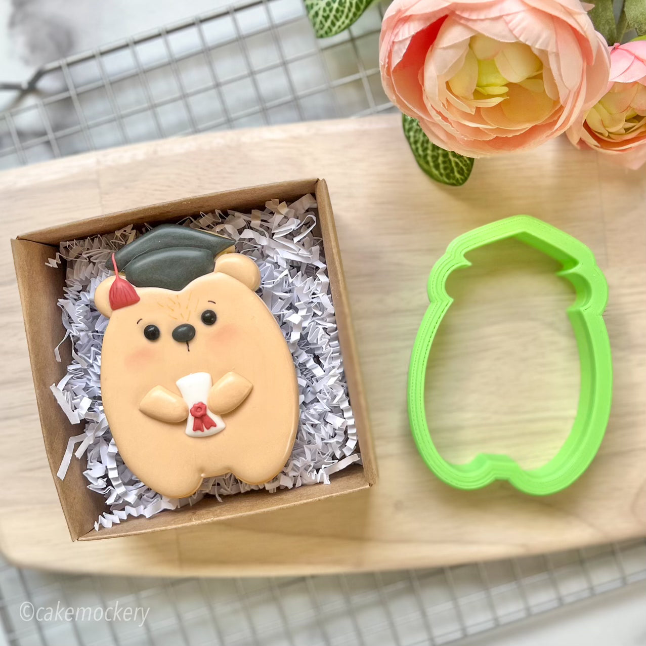 Chubby Grad Bear Cookie Cutter