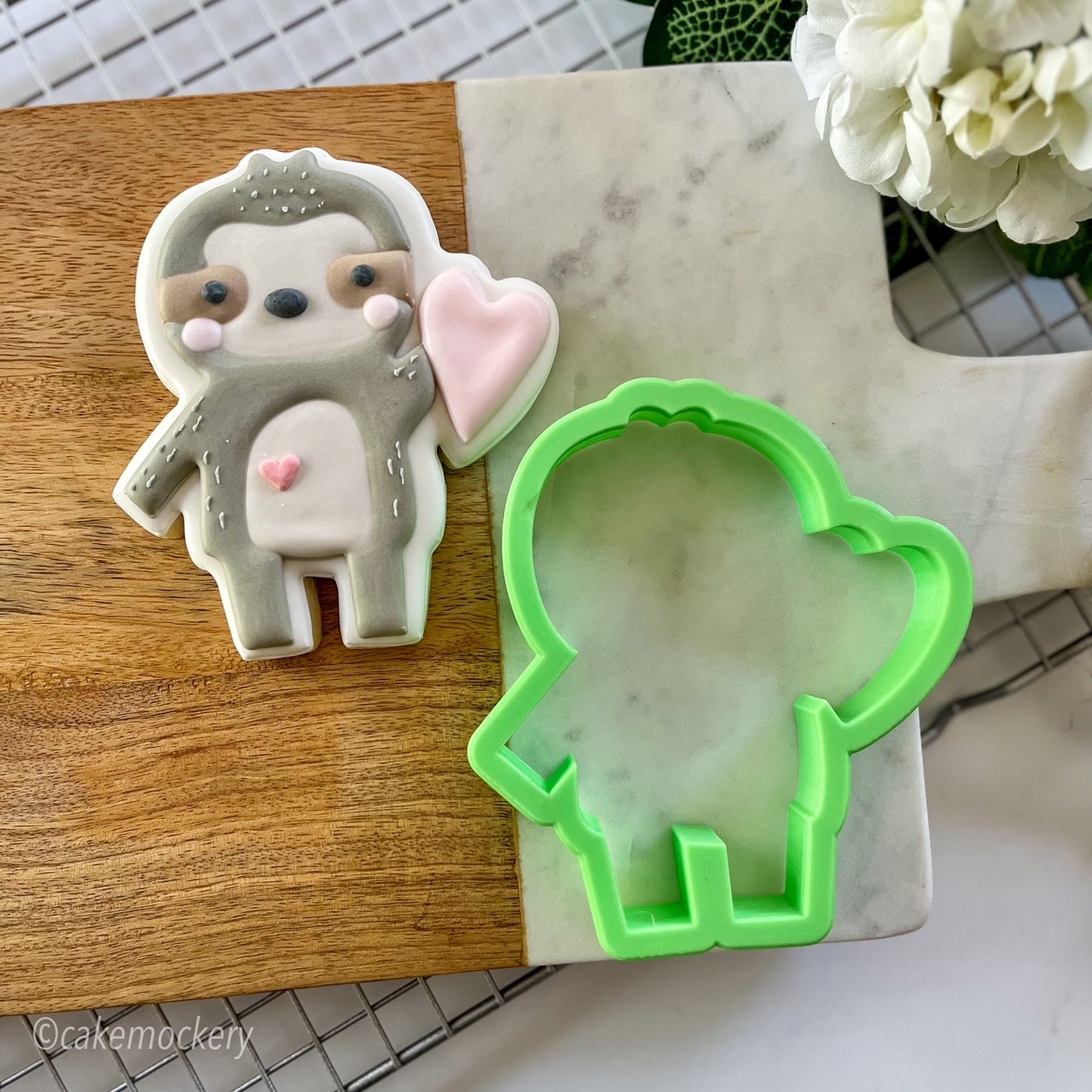Modern Sloth Valentine Cookie Cutter