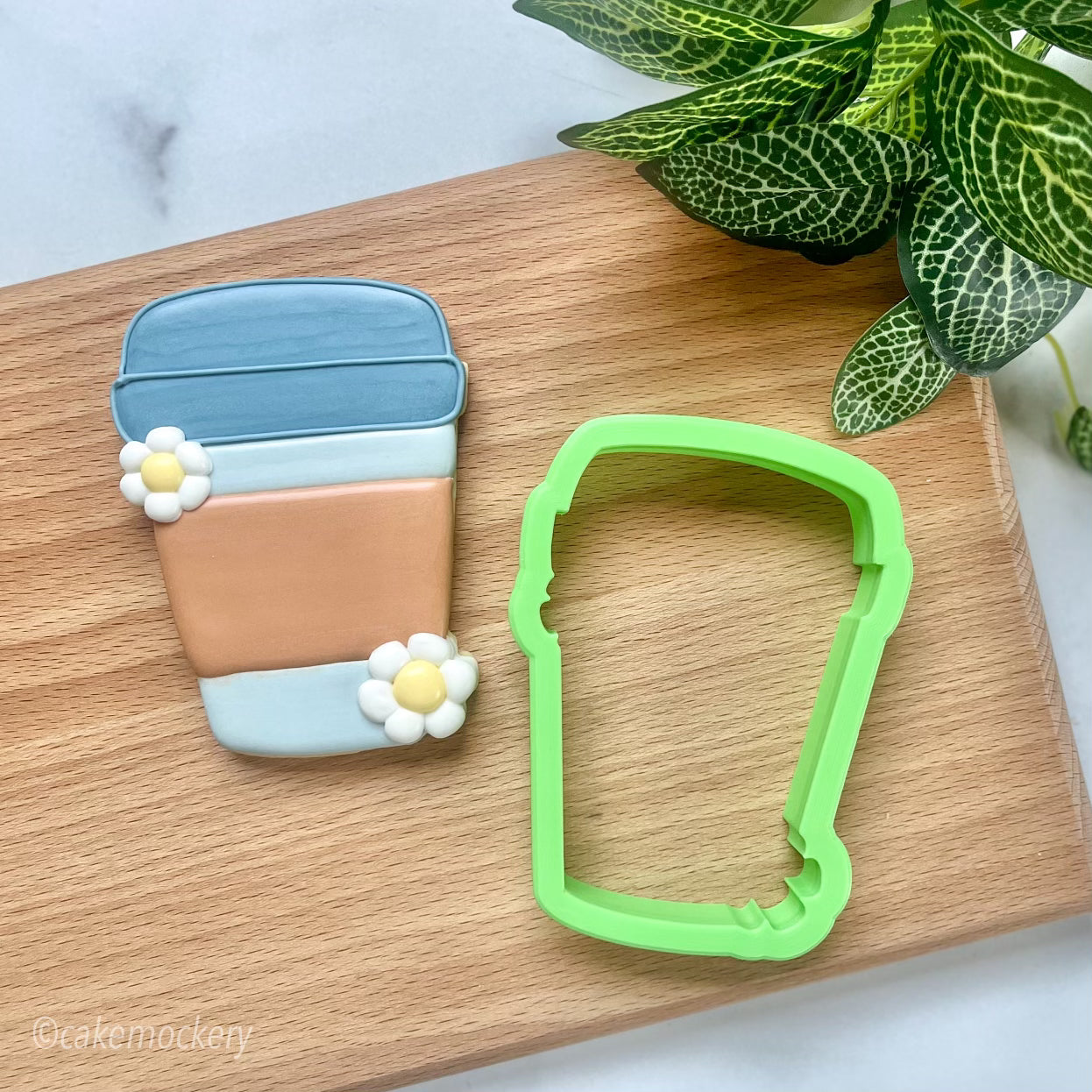 Coffee Cup Daisies Cookie Cutter