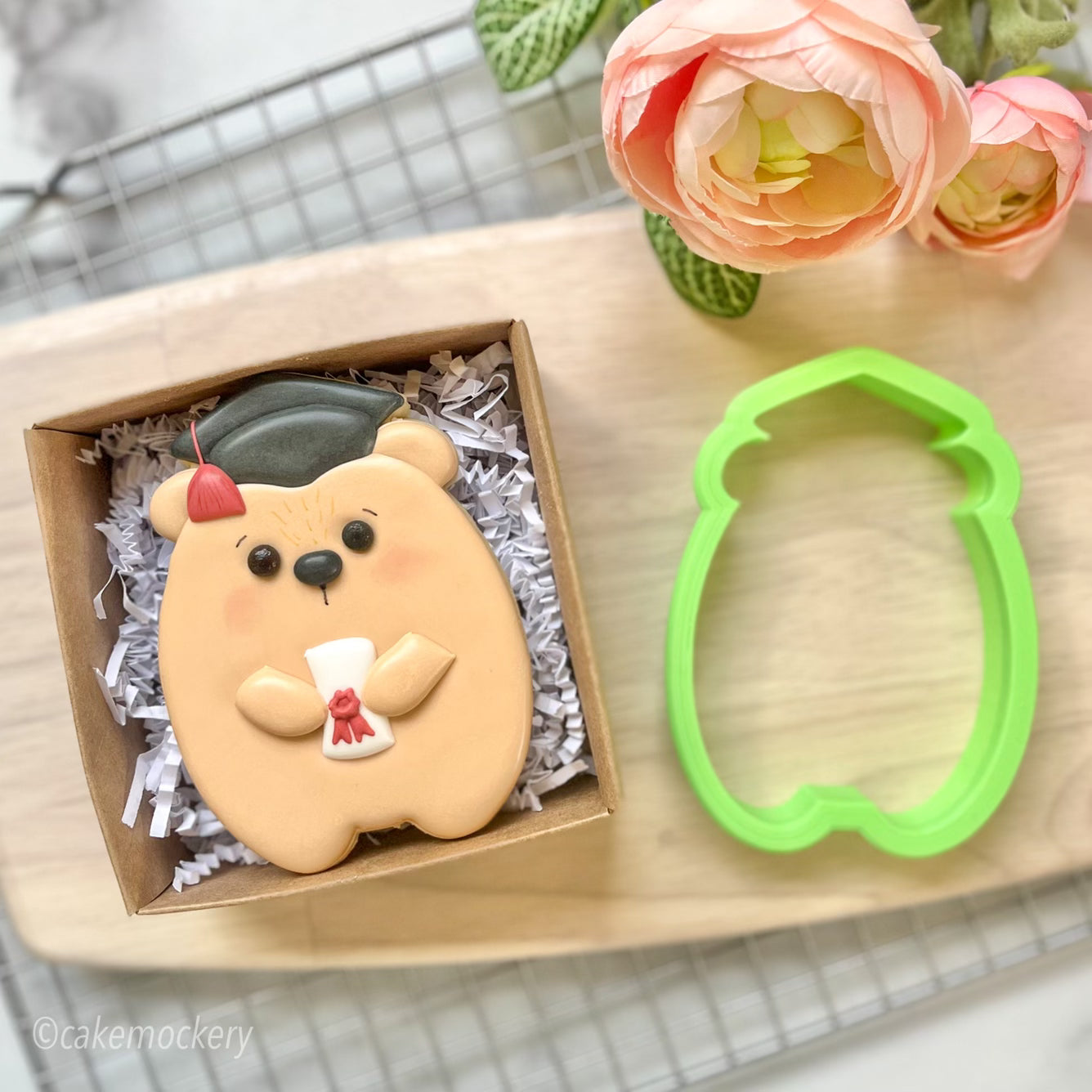 Chubby Grad Bear Cookie Cutter