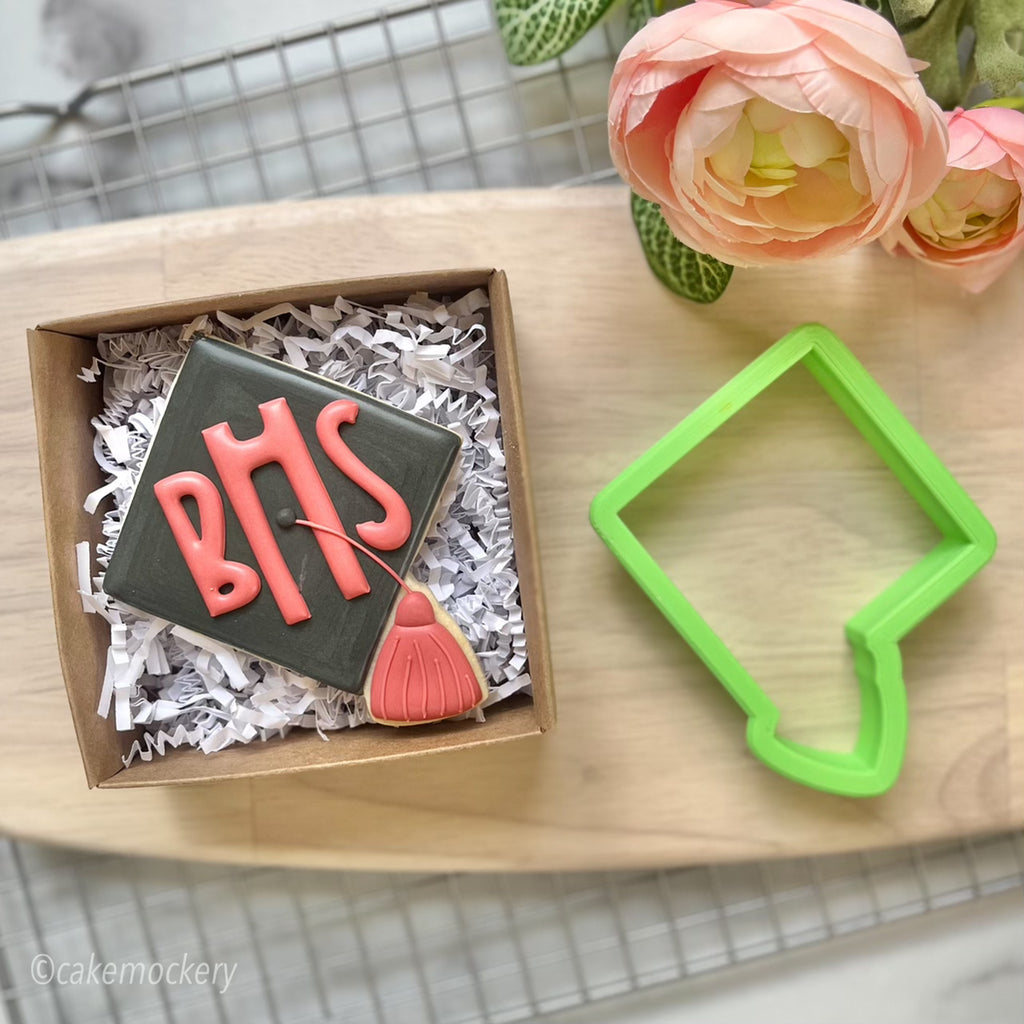 Decorated Grad Hat Cookie Cutter